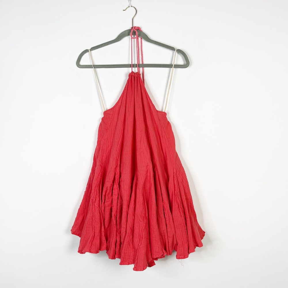 Free People  pink swing dress  100% cotton  lined Size XS